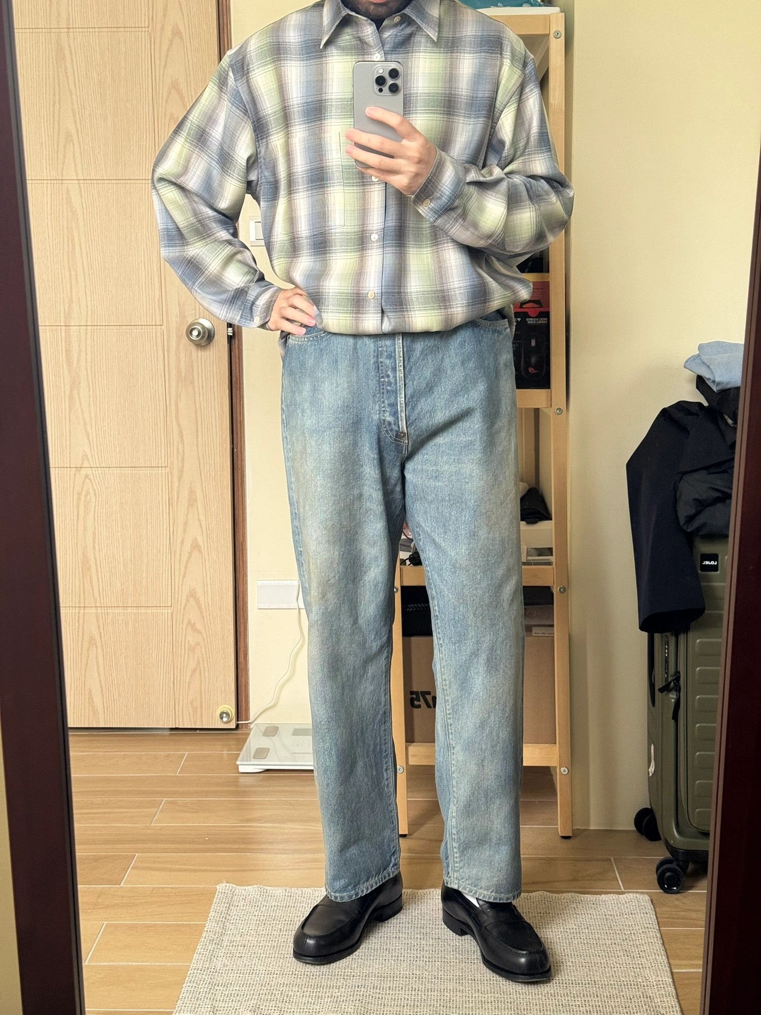 A.PRESSE No.37 Washed Wide Denim Pants