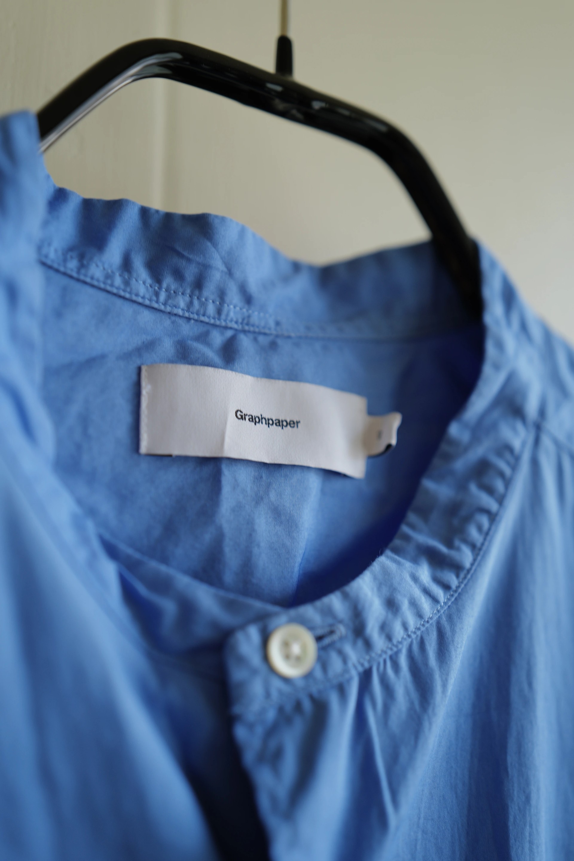 Graphpaper Broad L/S Oversized Band Collar Shirt — 2