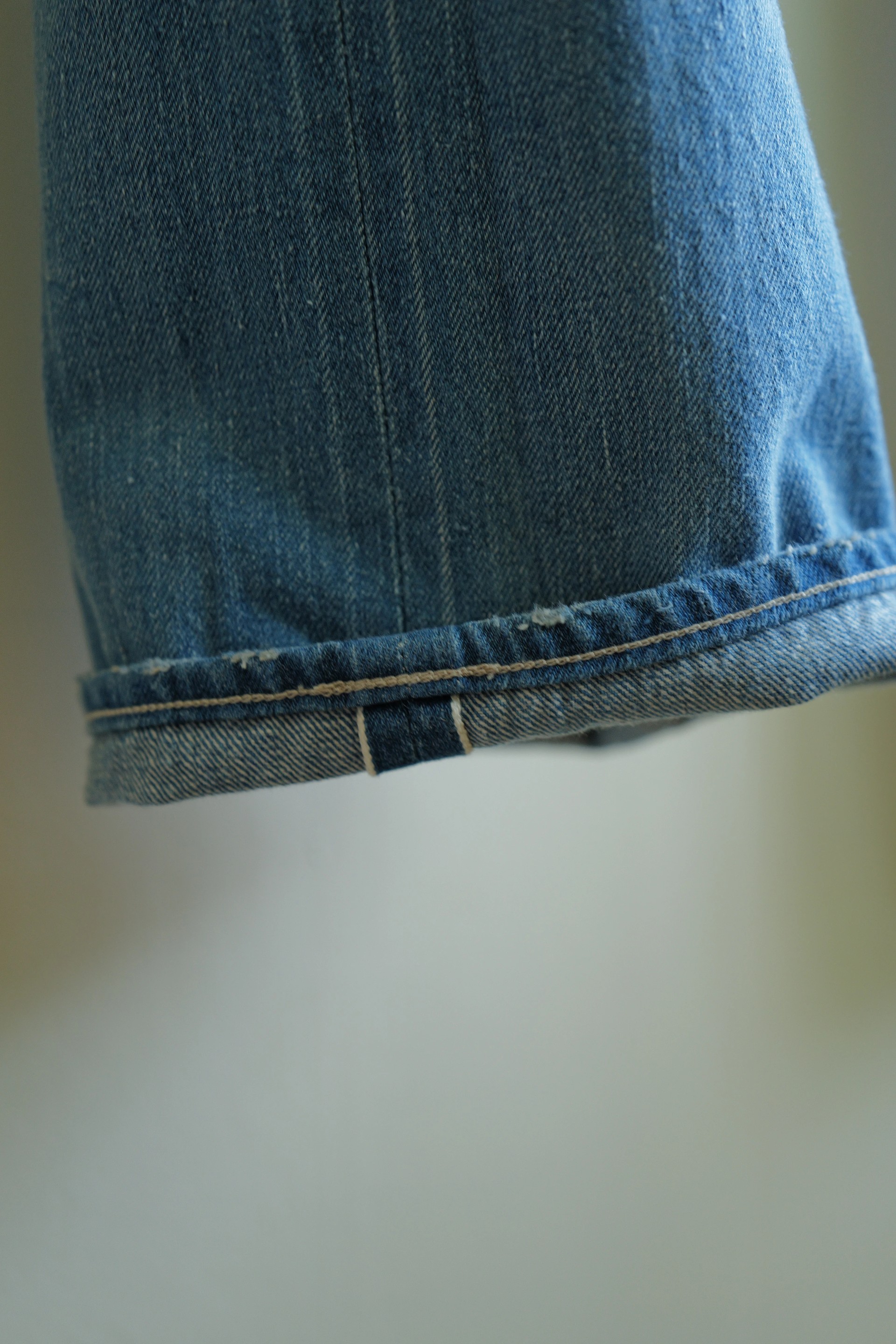AURALEE Selvedge Faded Light Denim Wide Pants — 5