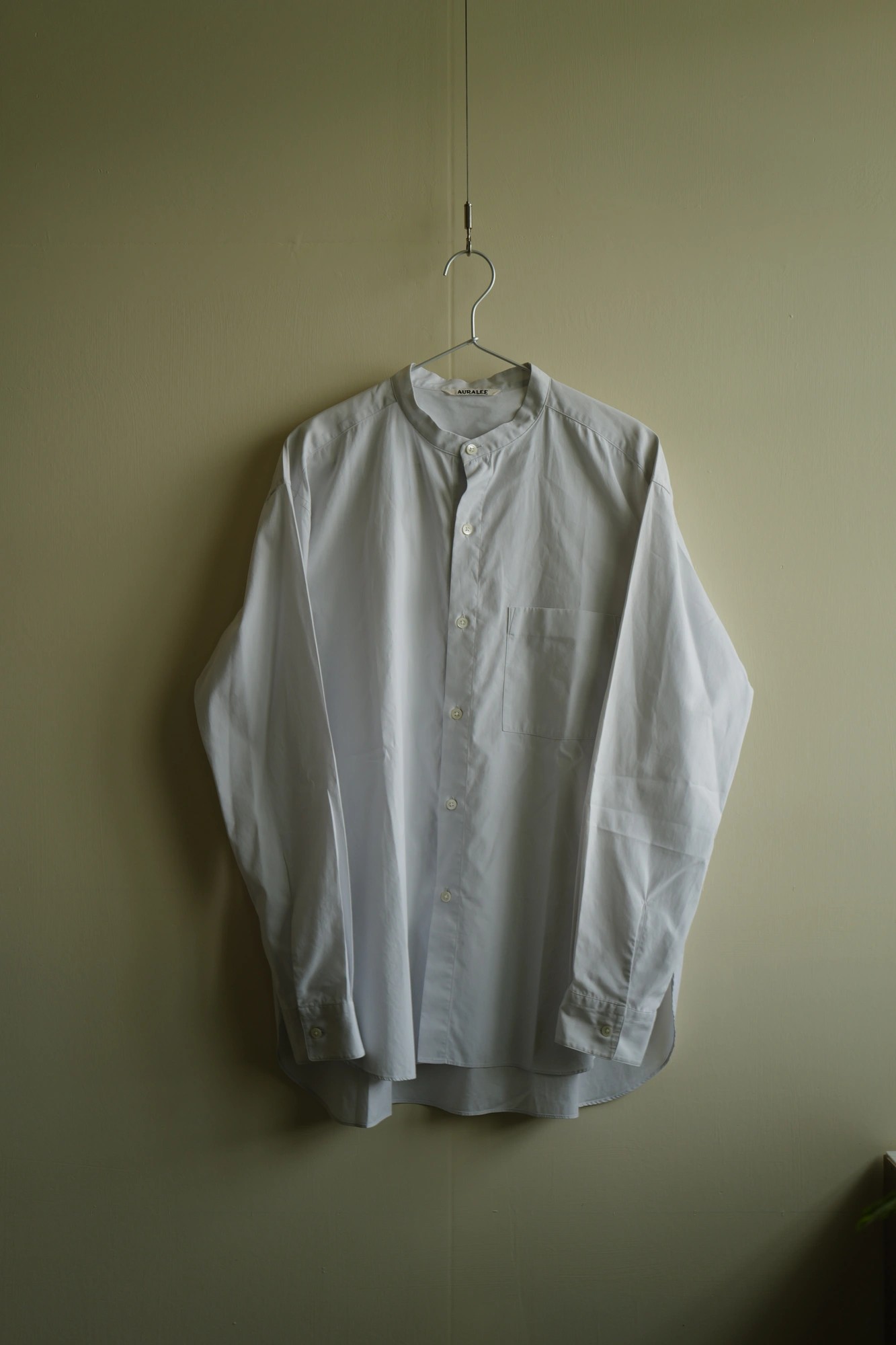 AURALEE Washed Finx Twill Band Collar Shirt UA 別注