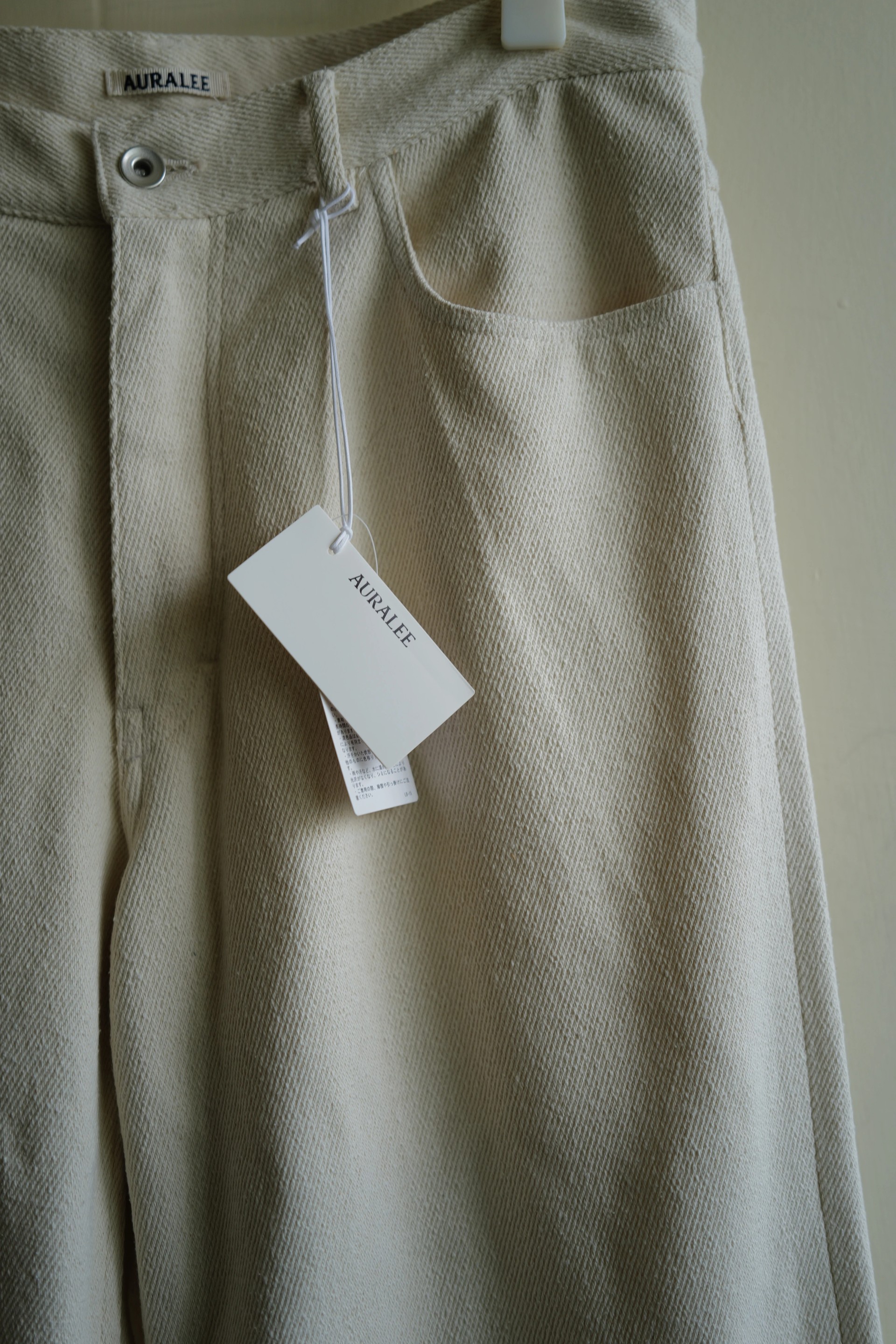 AURALEE Silk Nep Denim 5P Wide Pants — 4