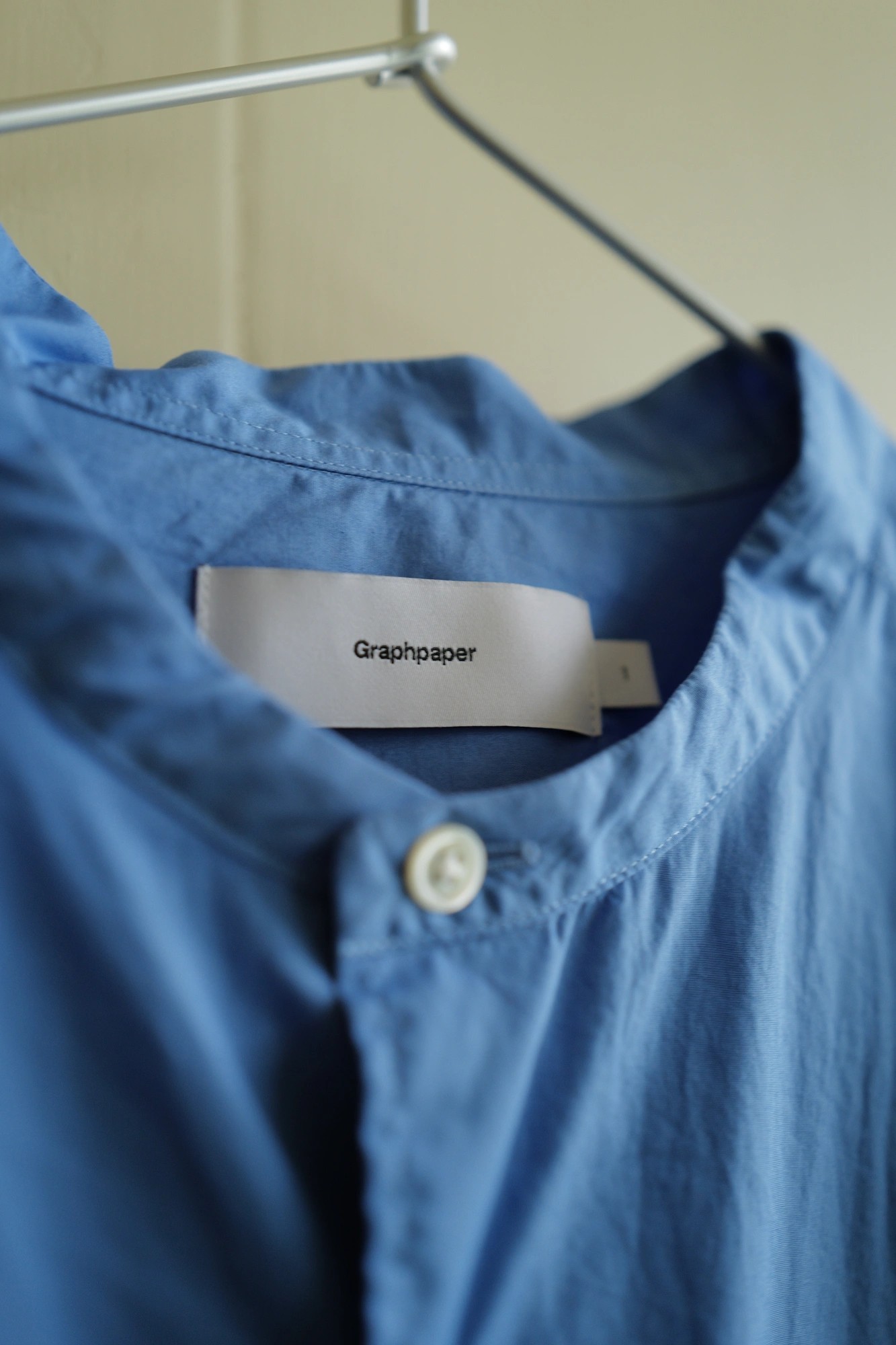 Graphpaper Broad L/S Oversized Band Collar Shirt — 2