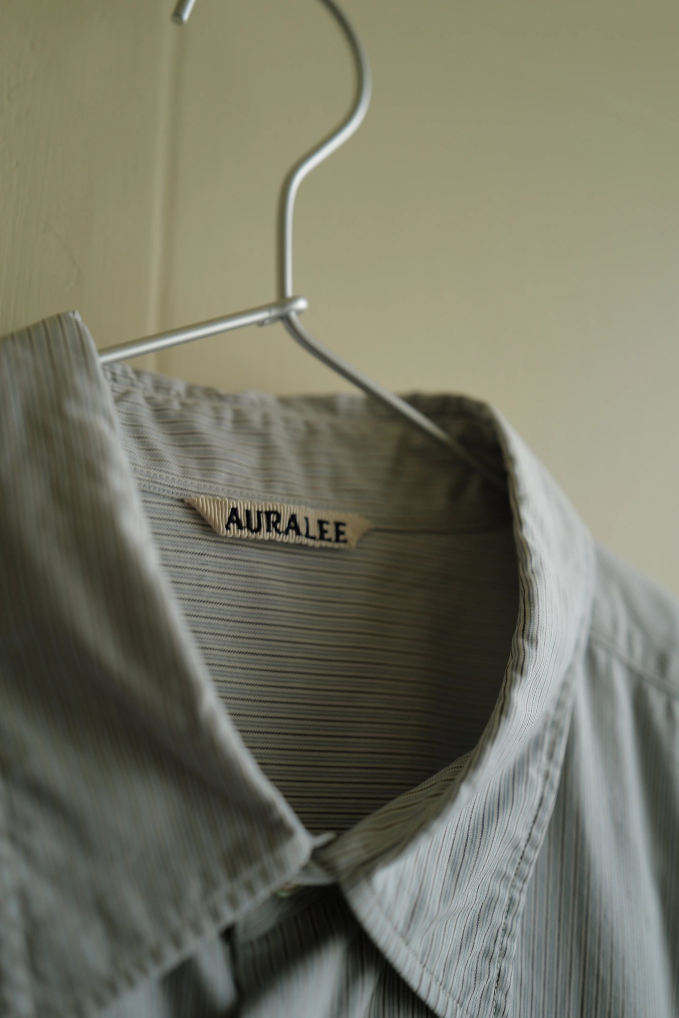 AURALEE Washed Finx Twill Stripe Shirt — 2
