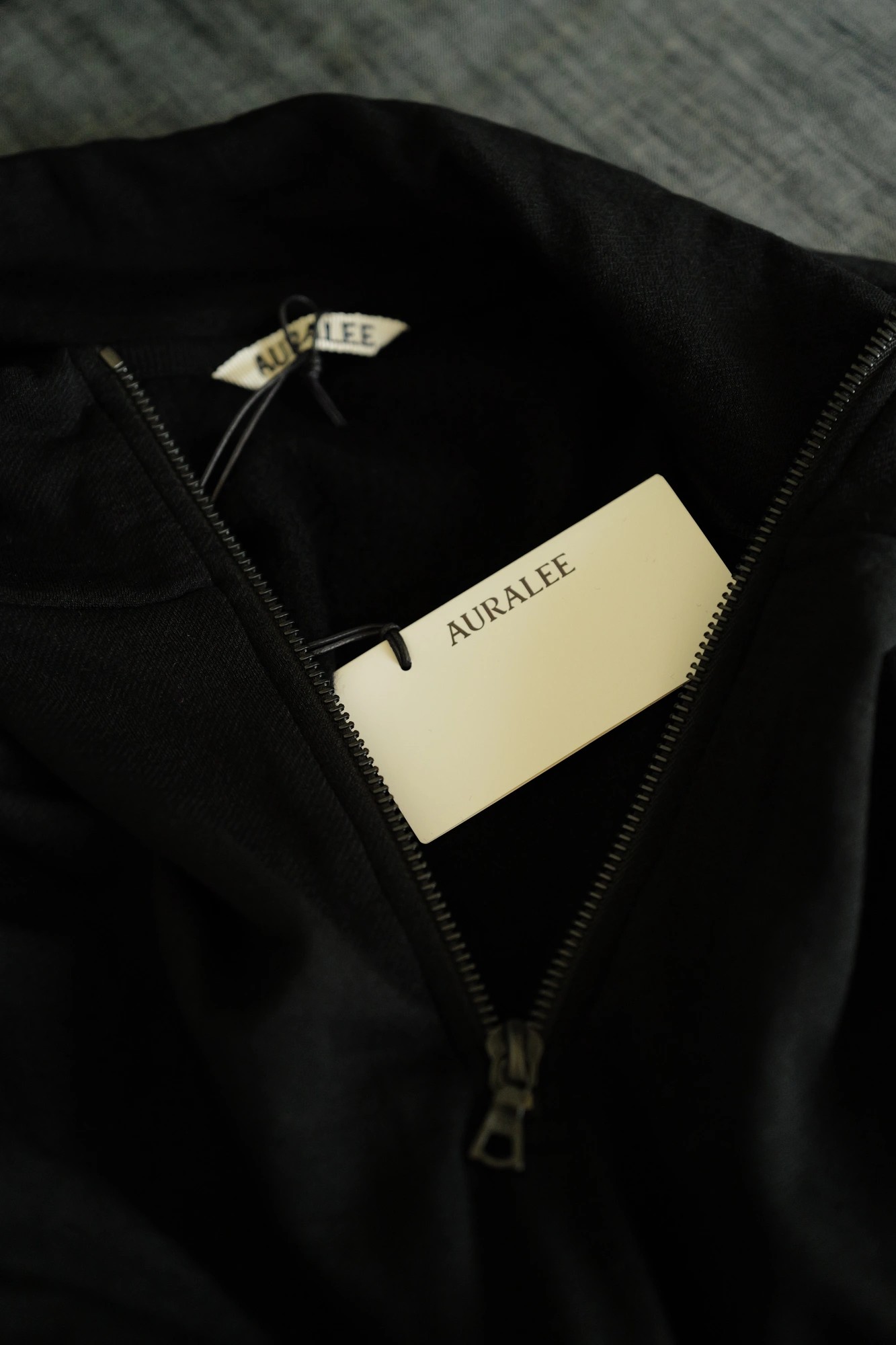 AURALEE LIGHT WOOL SWEAT HALF ZIP P/O - 實穿