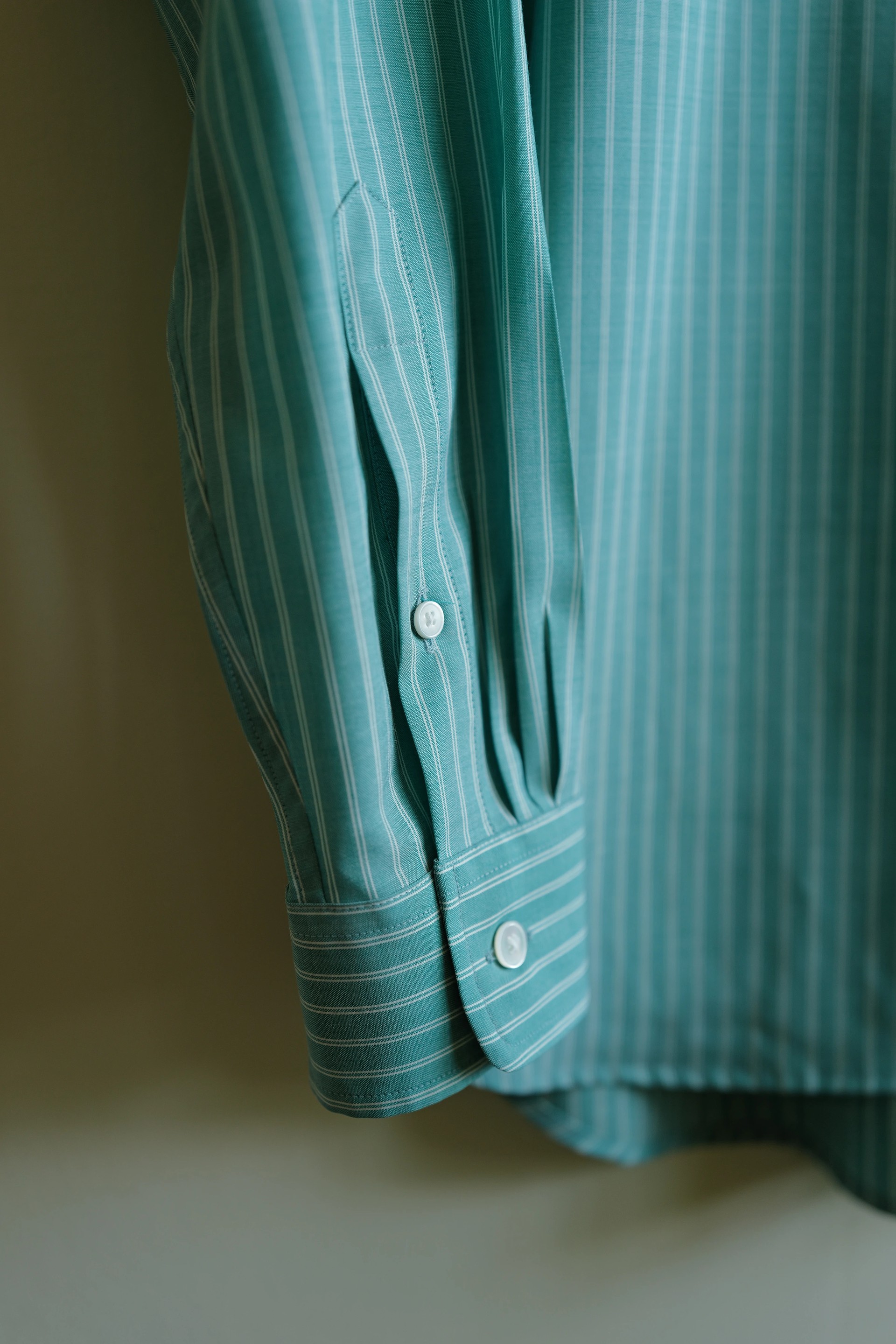 AURALEE Super Fine Wool Stripe Shirt — 4