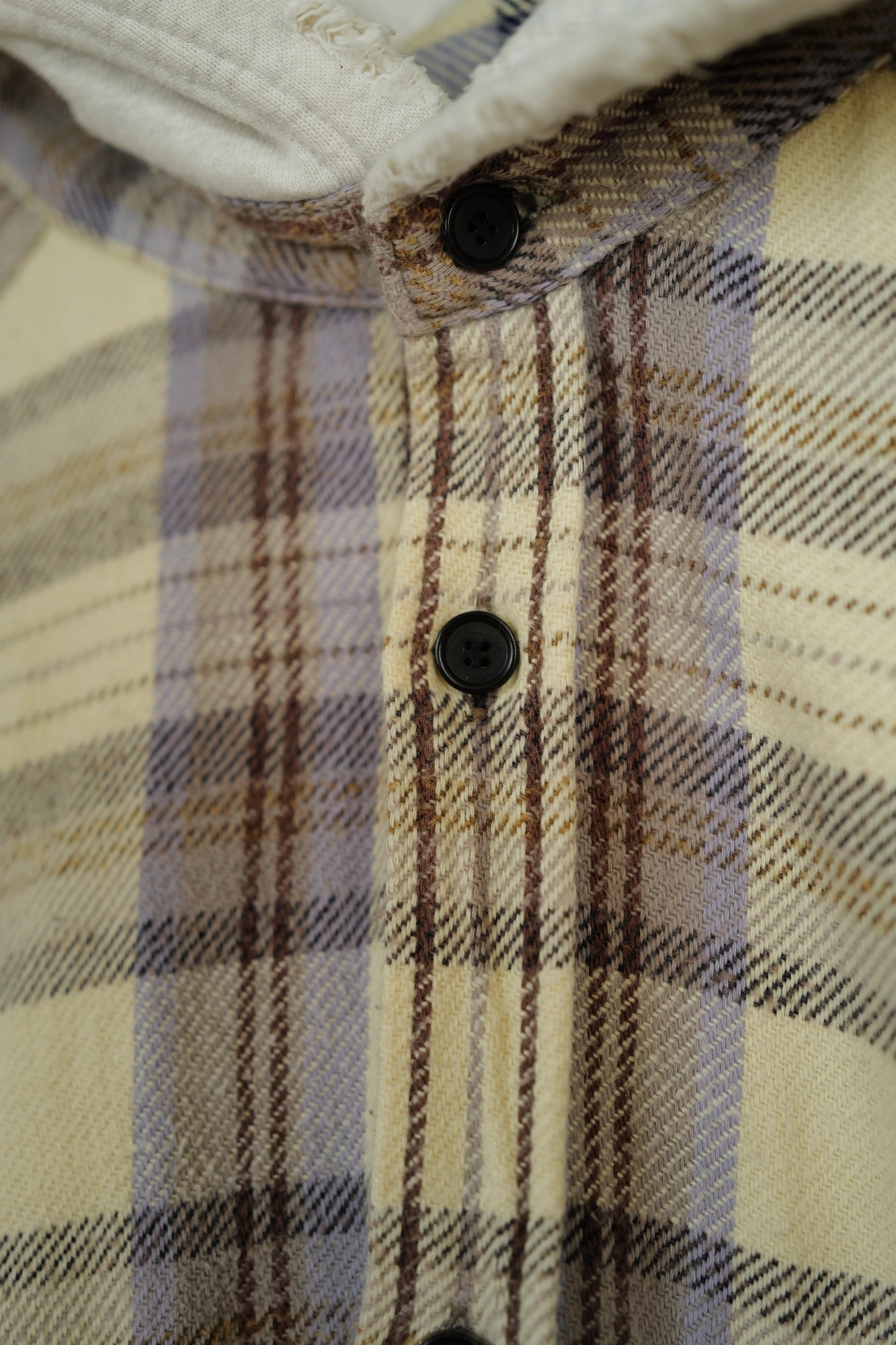 ANCELLM NEL CHECK HOODIE SHORT — 3
