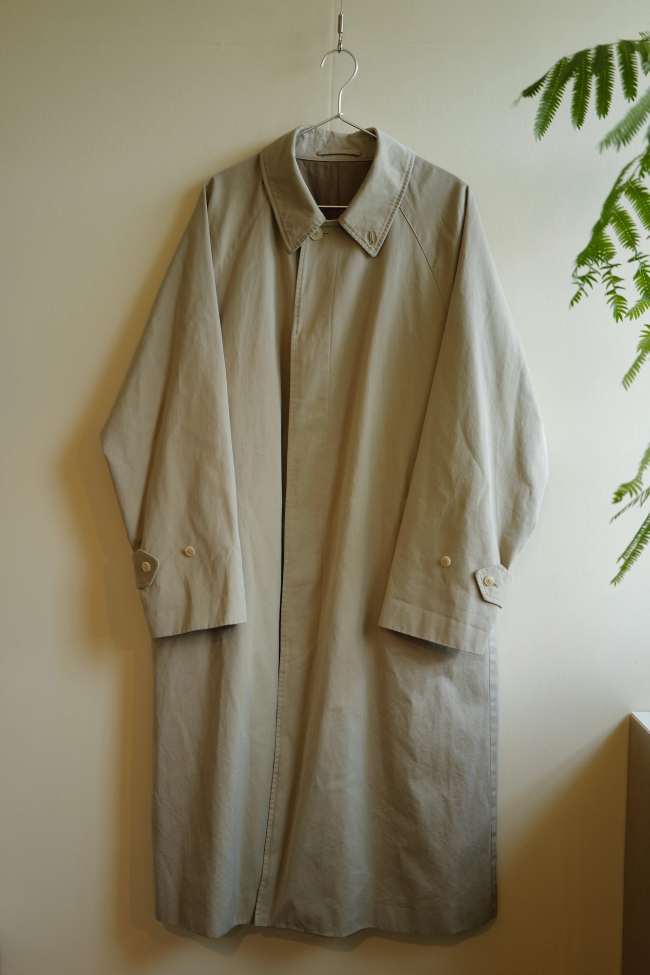 COMOLI Cotton Gabardine Bal Collar Coat