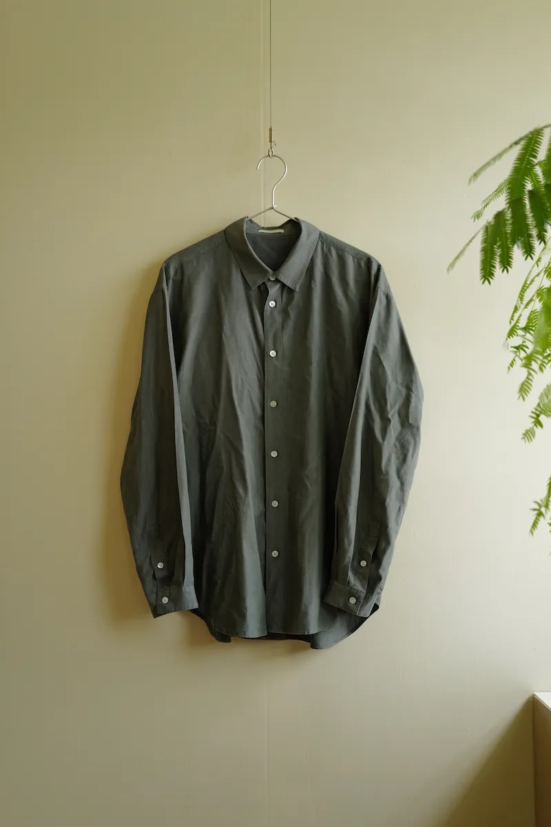 ATON SHORT FIBER SILK WASHED SHIRT