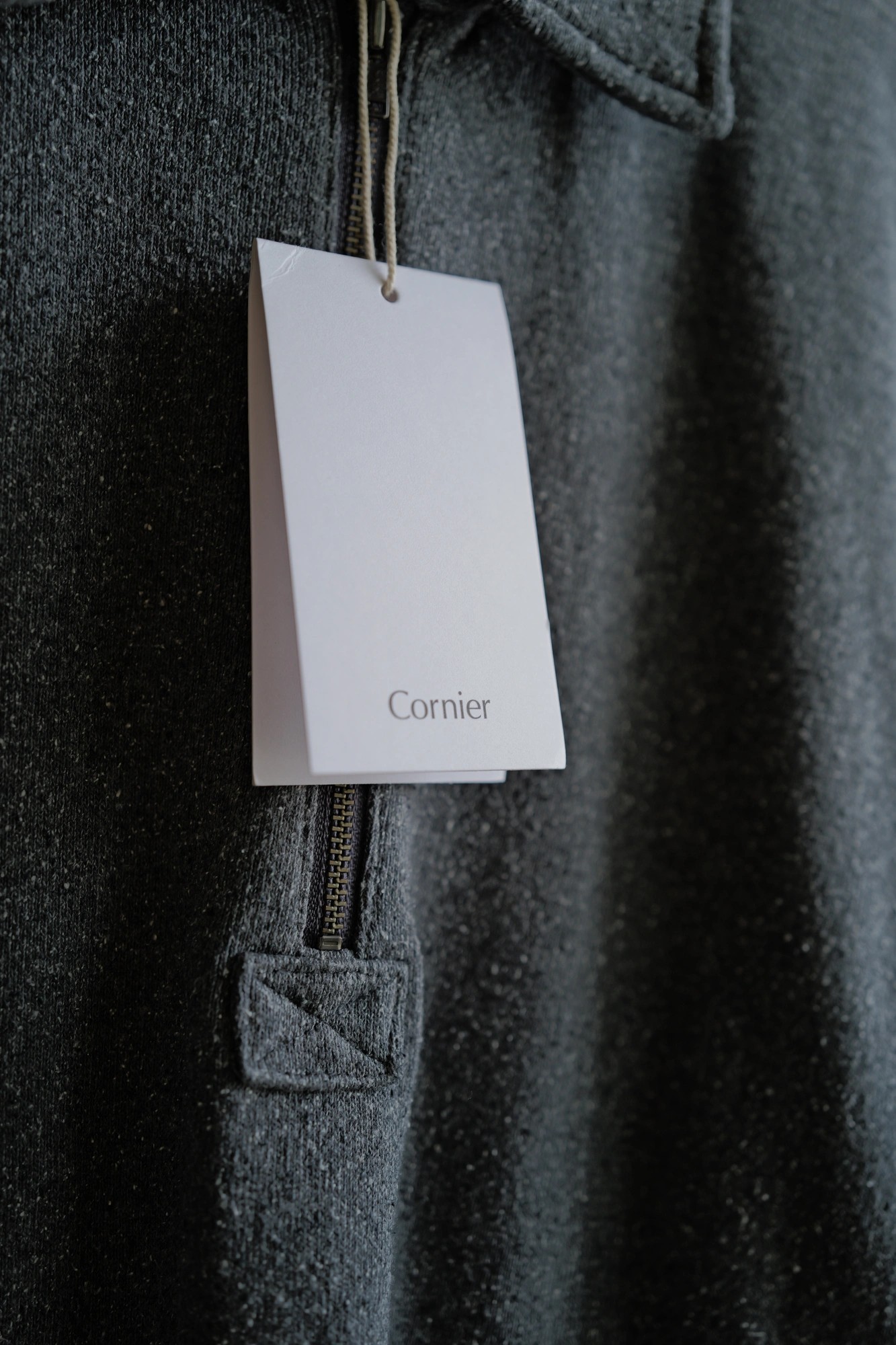 Cornier SILK/COTTON LOOPBACK FLEECE HALF ZIP SHIRTS — 5