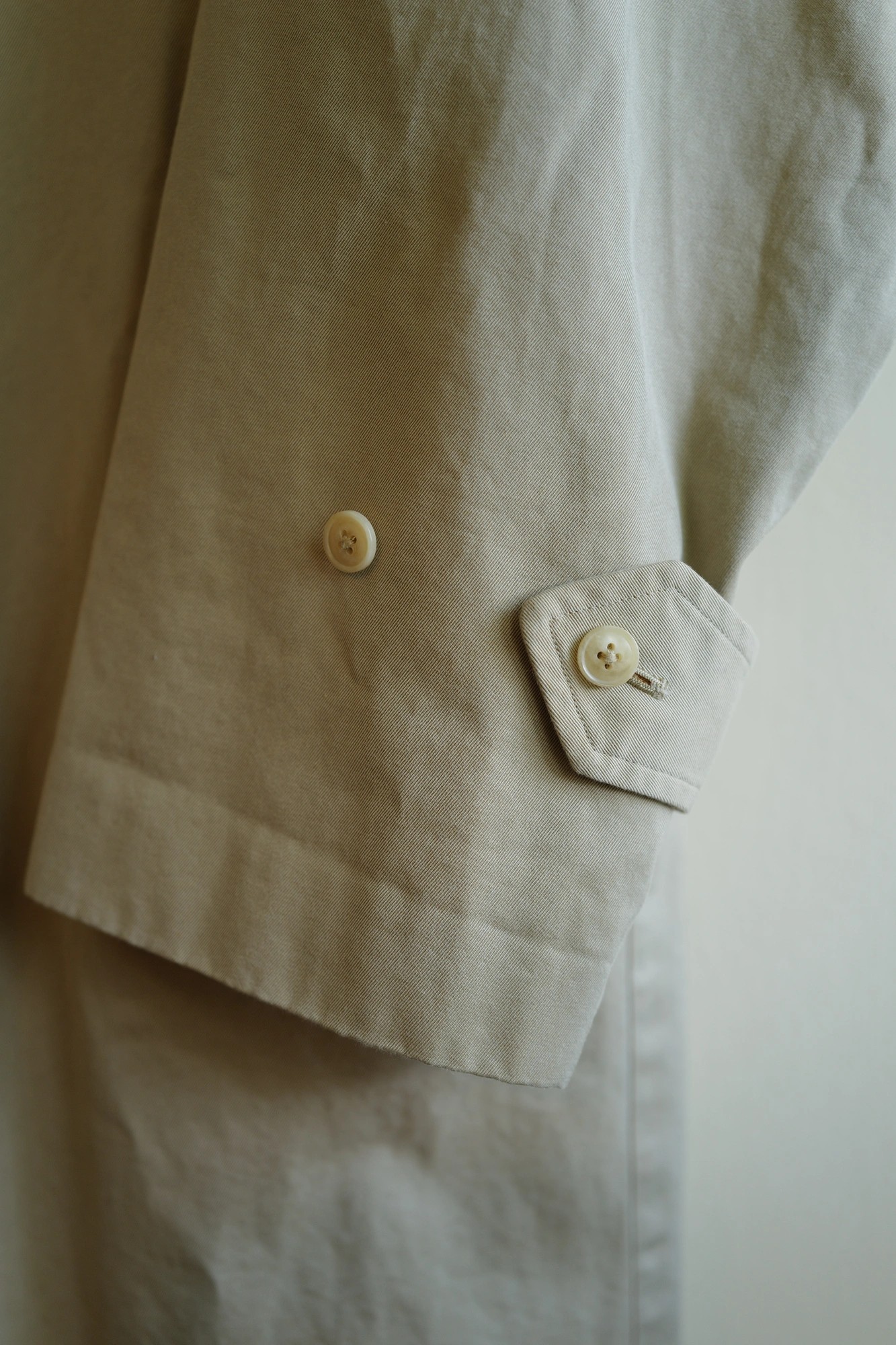 COMOLI Cotton Gabardine Bal Collar Coat — 6