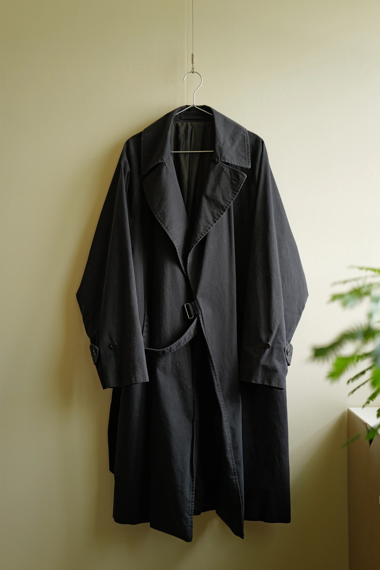 COMOLI Washed Tielocken Coat — 1