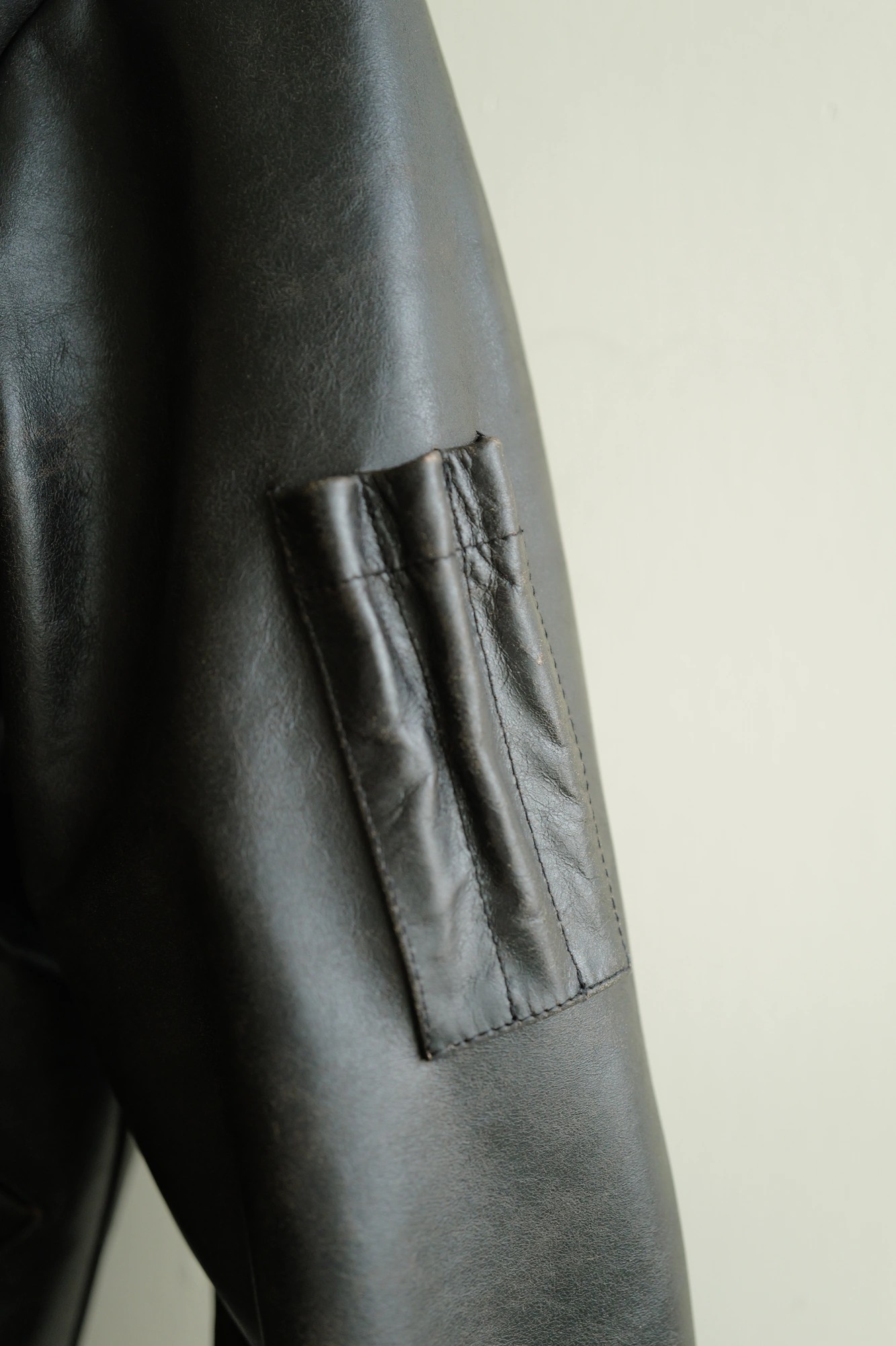 YOKE Cracked Leather Flight Jacket — 9