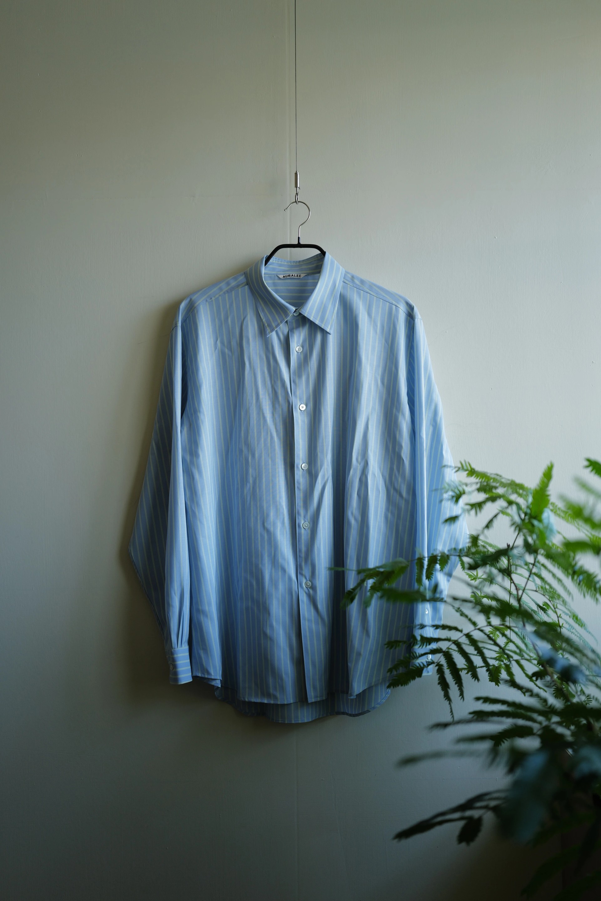 AURALEE Super Fine Wool Stripe Shirt