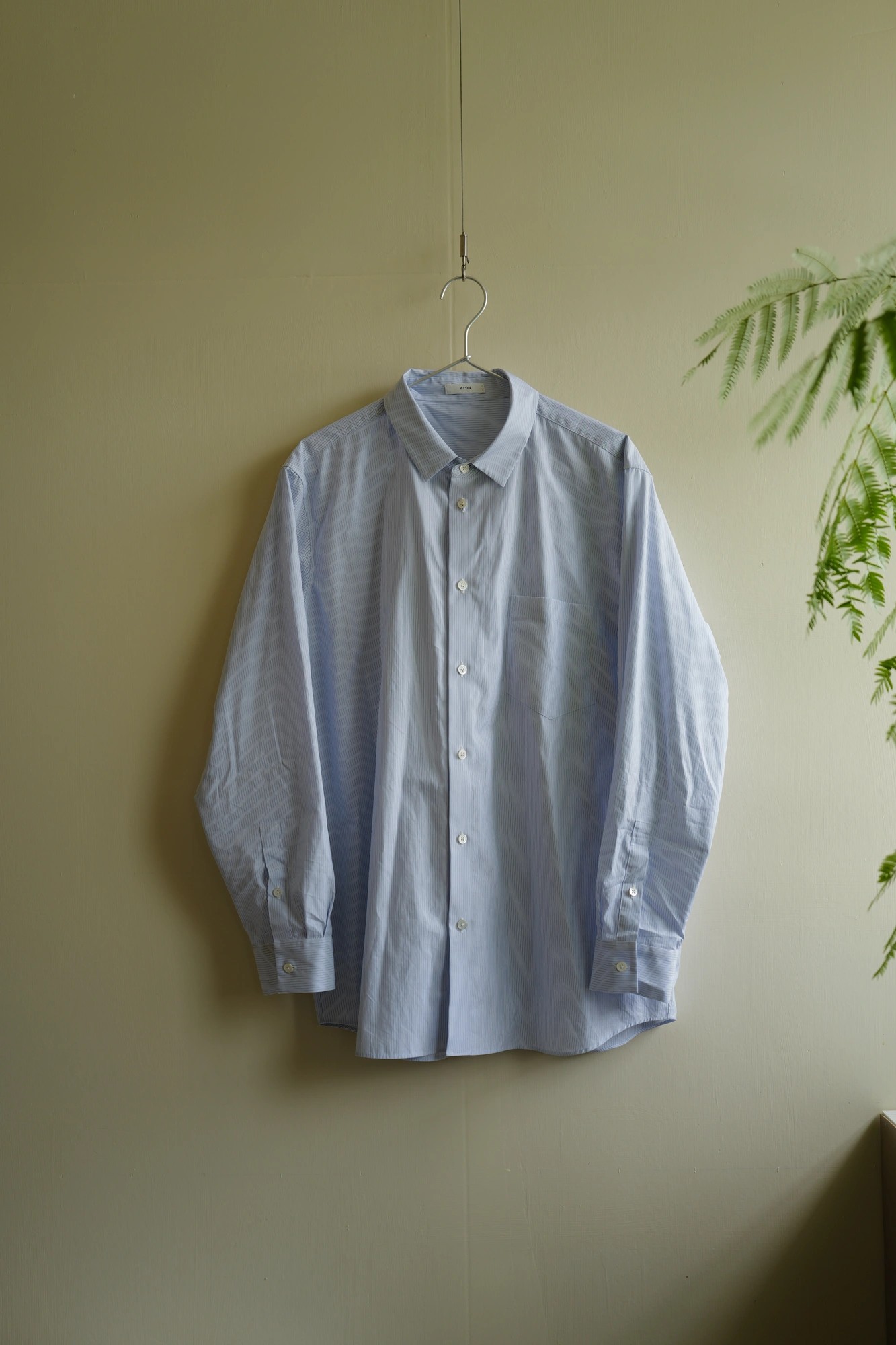 ATON GIZA STRIPE STANDARD SHIRT