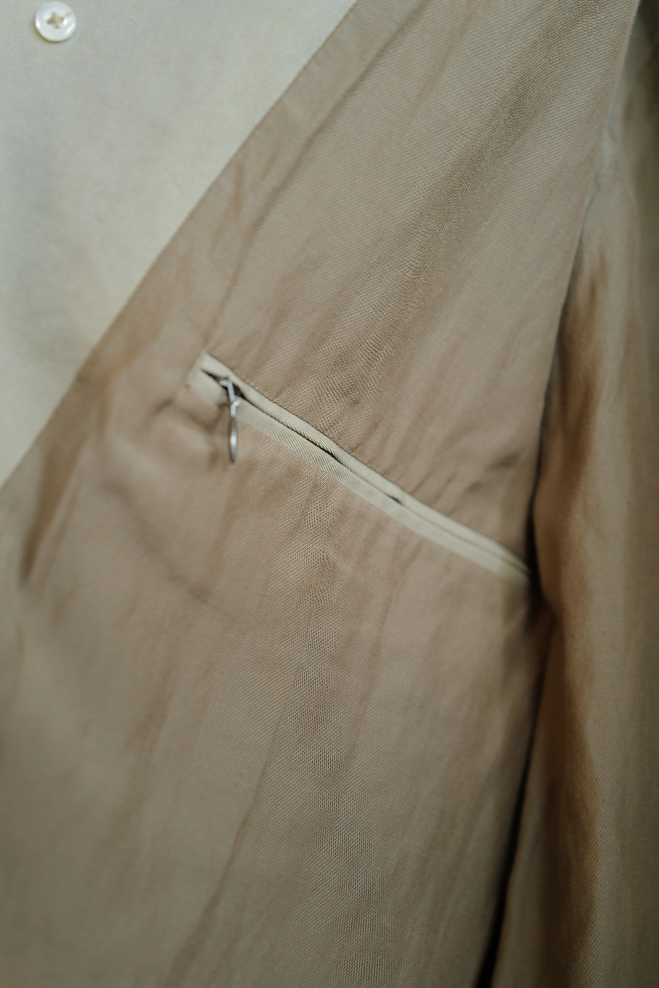 COMOLI Cotton Gabardine Bal Collar Coat — 3
