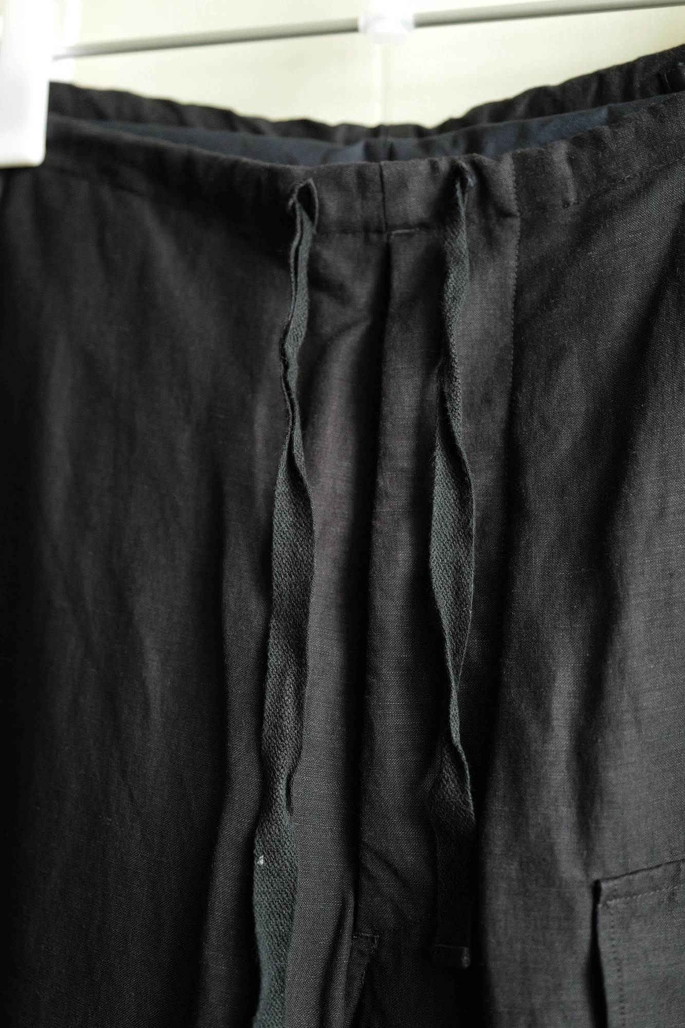 COMOLI Viscose Linen Drawstring Pants — 5