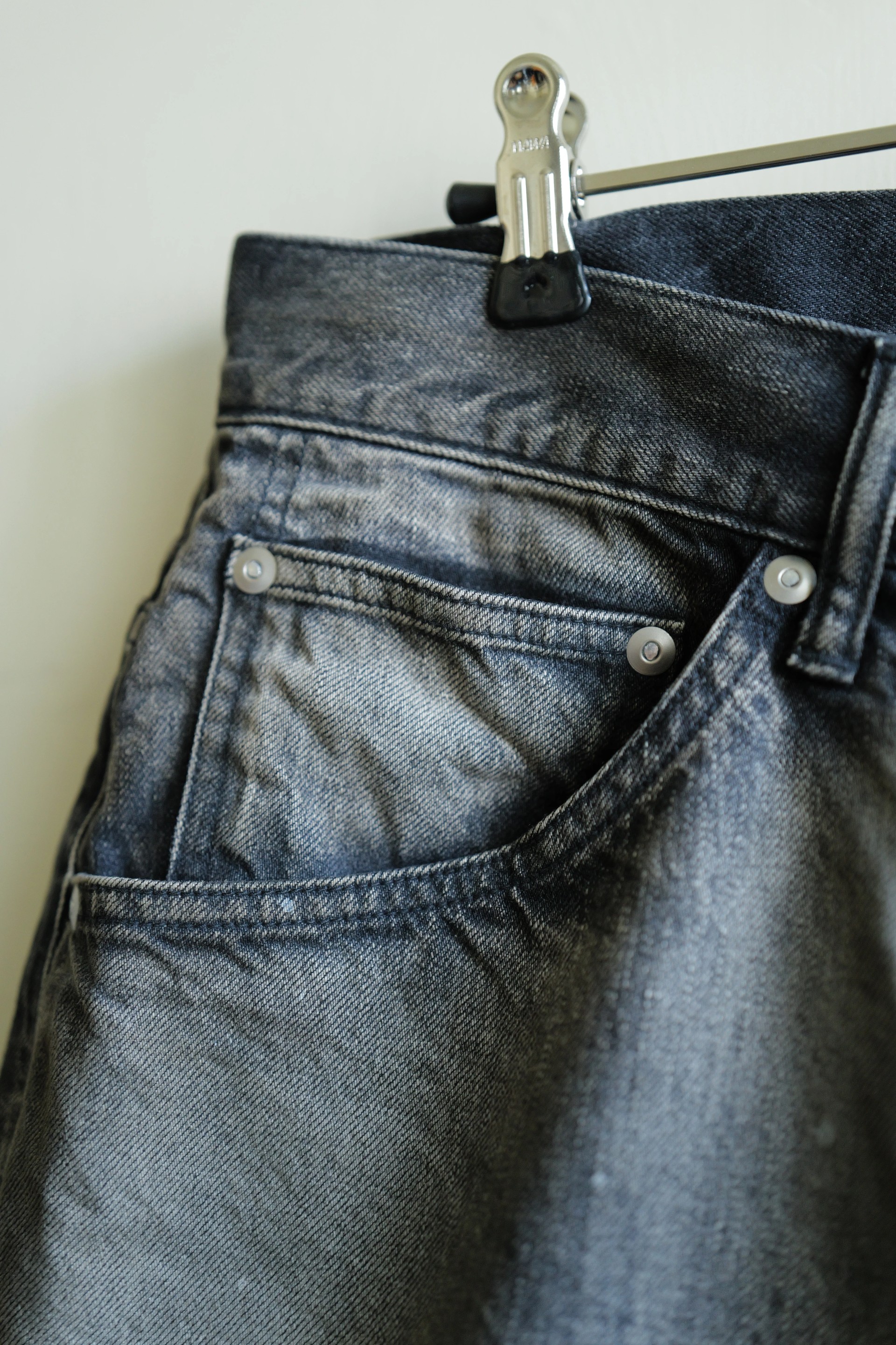 Ancellm Aging Wide 5P Denim Pants — 4